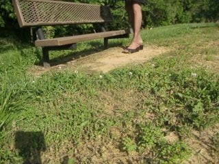 park bench crossdresser