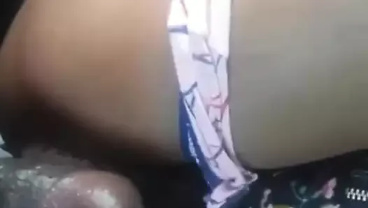 Fucking in burst condom and still cum on hairy pussy