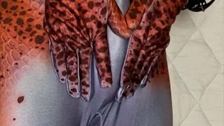 Japanese Crossdresser Zentai Cosplay Masturbation