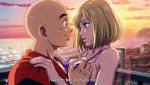 Android 18 ve Krillin plaj evi tutkusu - romantik 3 boyutlu anime