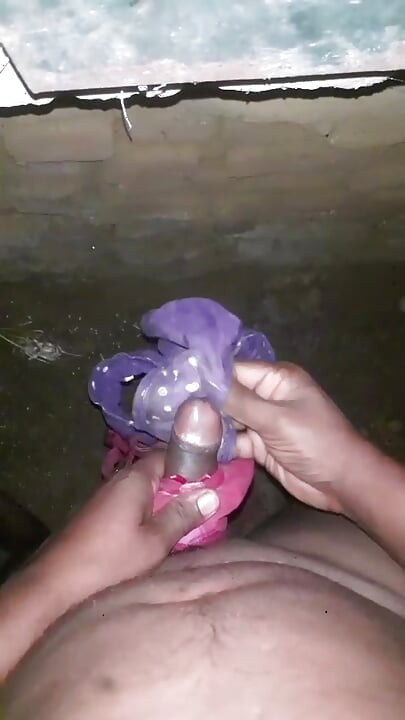 Indian boy masturbution with bhabhi panty and bra