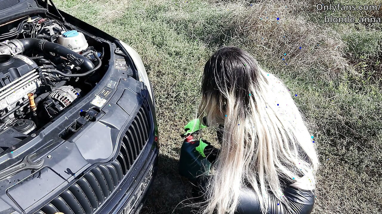 Girl vs Car. The Oil Change