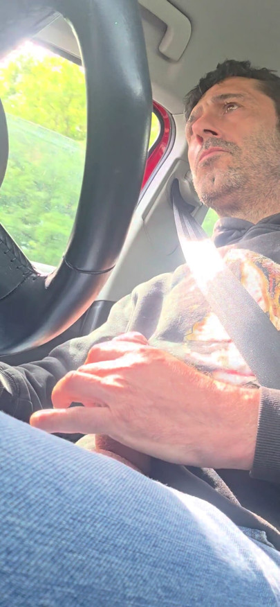Straight guy gets horny and jerks off while driving, he almost got caught | Clip 1