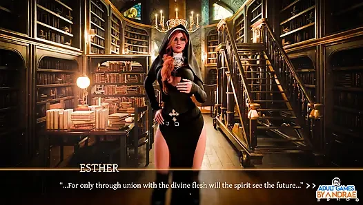Sisters in Sin Gameplay Part 12 - Lust Performs the Sexual Ritual with Esther in the Library