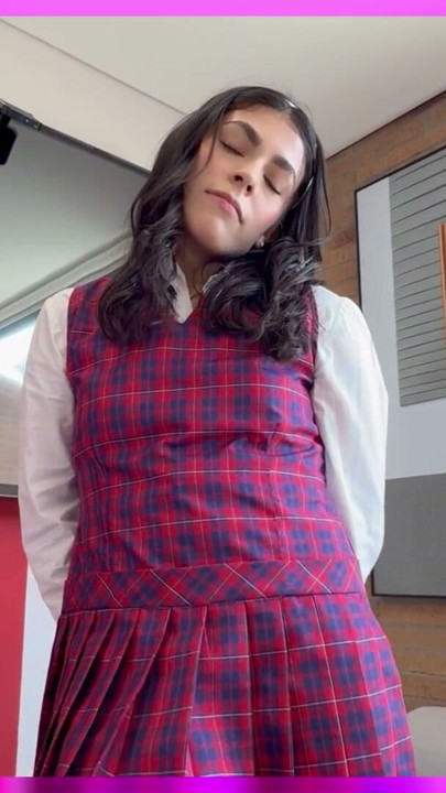 A student in school uniform gets fucked by a big erect cock | Clip 1