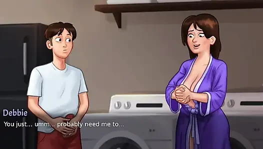 Fucking My Hot Stepmom Debbie - Summertime Saga Debbie Shower Sex Scene