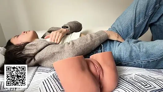 Playing making a lesbian threesome with our FunsDeepYen doll