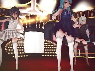 Mmd R-18 - chicas anime sexy bailando (clip 1)