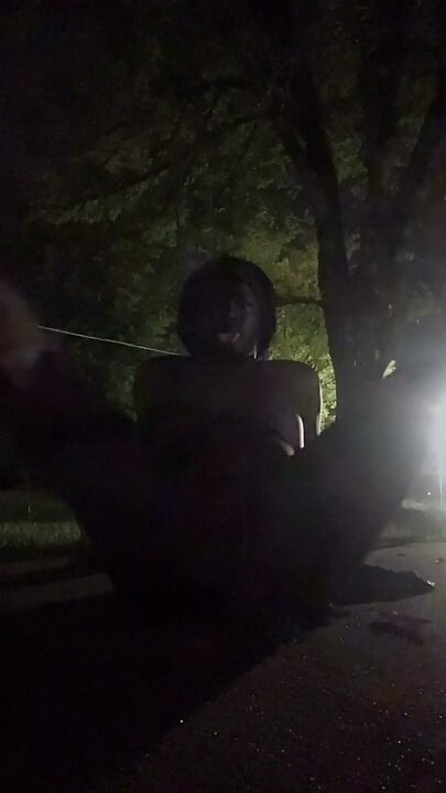 Fooling Around At Night Outside On The Sidewalk Fully Naked Part 4