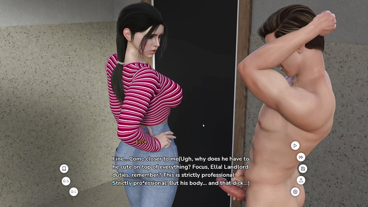 하드코어 섹스를 원하는 핫한 만화 게임 플레이 섹시한 여친