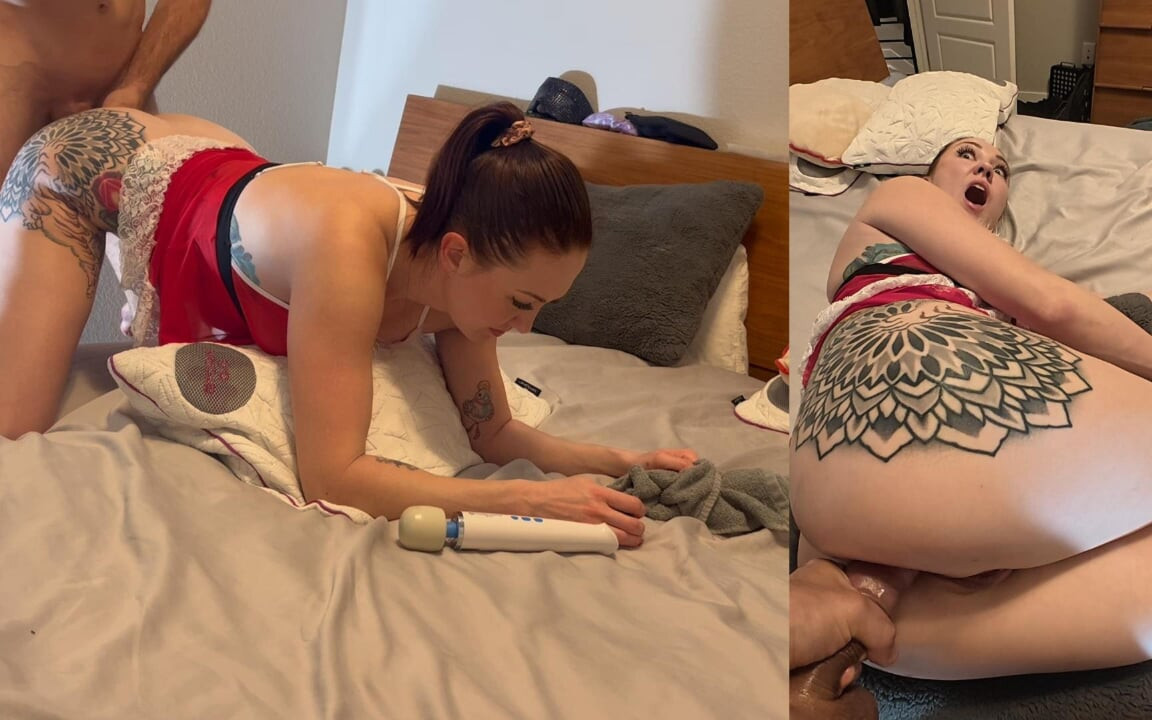 Spécial Noël ! Je donne ma grosse bite de 8 pouces au père Noël