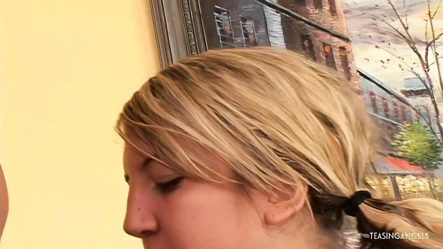 Smashing her pussy into pieces with thrusting the guy provides a facial for the blonde