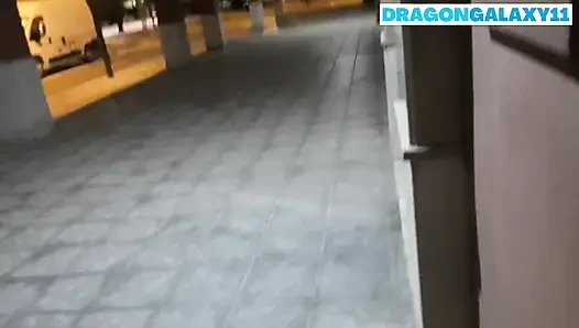 (Public) Showing tits on the street and fucked at home with cumshot in mouth
