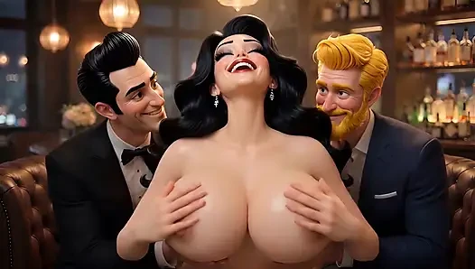 От пухлой и игнорируется до фигуристого члена соблазняет член -Ep5 Жена встречает незнакомцев в ночном клубе и игнорирует мужа.