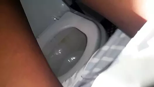 Disgusting stupid pussy spilled pee rain too soon