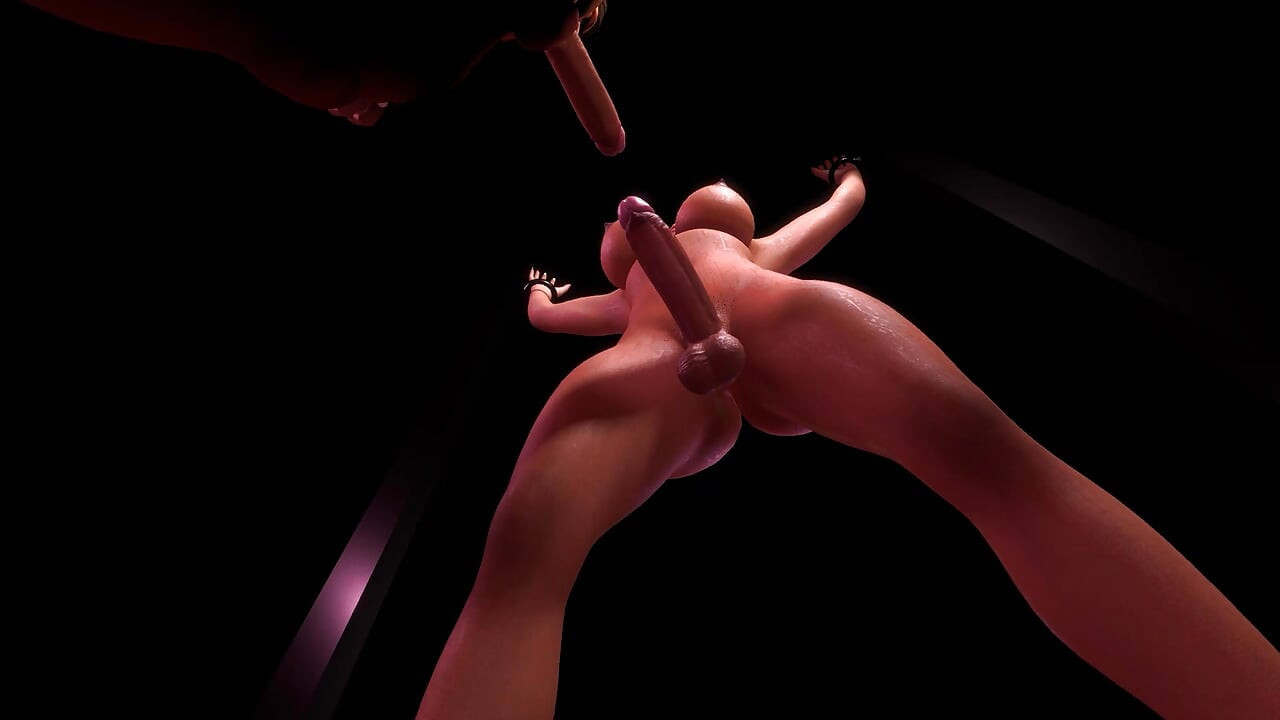 Ladyboy BDSM Munan läimäyttäminen ja syvä kurkku suihinotto