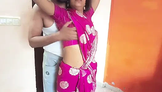 Desi village bhabi with her husband at night doing sex