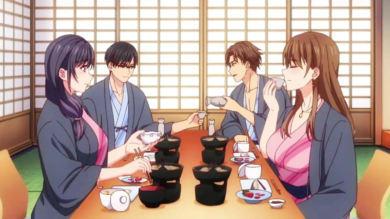 Married Couple Swap – Hot Springs of Infidelity – Hentai Uncensored – SUB