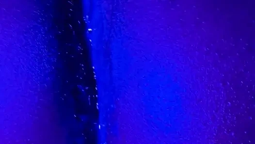 Ebony Goddess Leaking: Neon Thong & Dildo Squirt