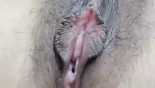 Close up shaved tight  pussy play