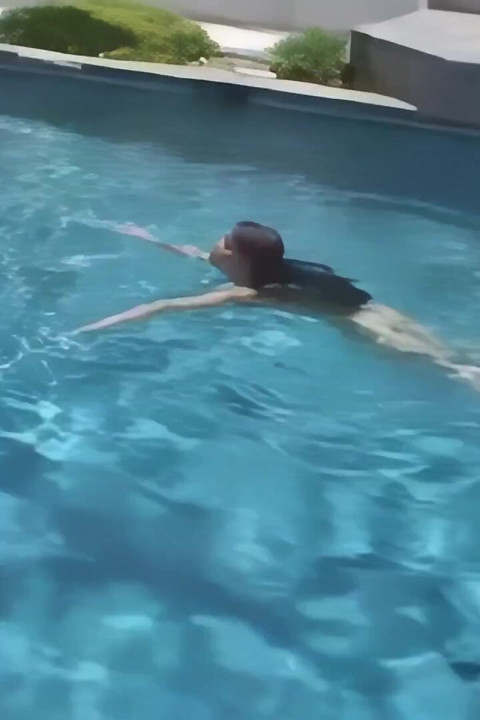 Ryder Skye Swims in the Pool Endlessly