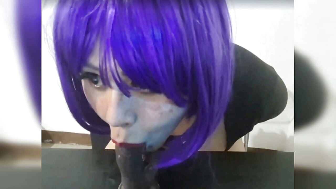 Full Version: Pretty Trans Raven Fellatio Ugly and Cringe Faces After Blowjob to BBC