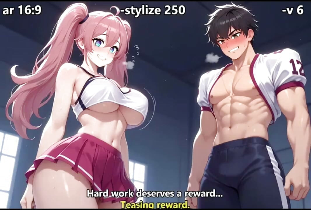 After big game sexy college cheerleader give fucking reward to captain animation