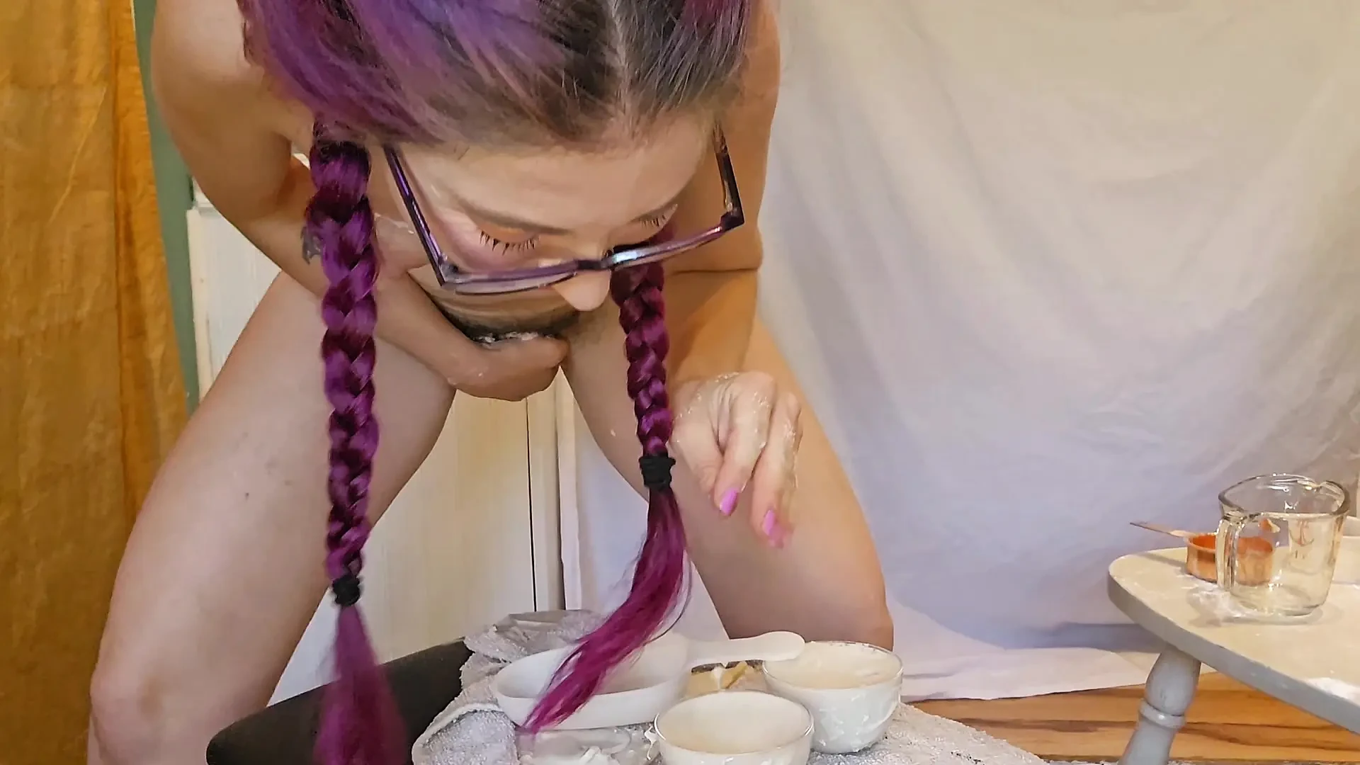 Meus mamilos, buceta e cabelo do mamilo para Richard