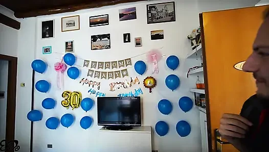 PARTY OF 30: DEEP BLOWJOB, HAIRY PUSSY AND DOGGY STYLE