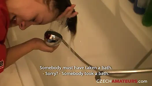 Камшоты на натуральные сиськи (чешские любители)