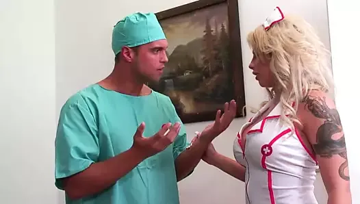 Horny Nurse Goes Crazy for Huge Cock