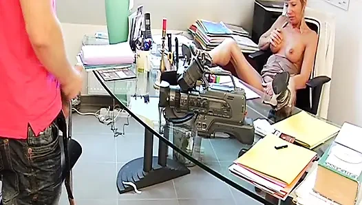 Busty French Babe Got to Suck and Ride Cock