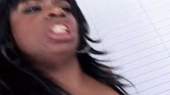 Busty Ebony Chick Takes it up the Ass Cum On Her Face