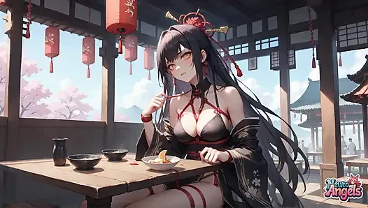 Verschüttete milchverführung: nasse kimono-versuchung