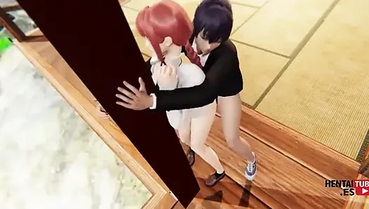 Chainsaw Man Hentai - Aki Fucks Makima While She's Clinging to the Column of Her House.