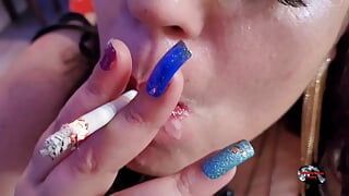 Smoking and cumshot compilation