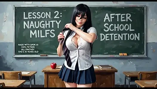 Tante seksi dengan seragam sekolah 2