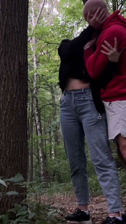 Extreme sex in the forest: with a young girl with big breasts. | Clip 1
