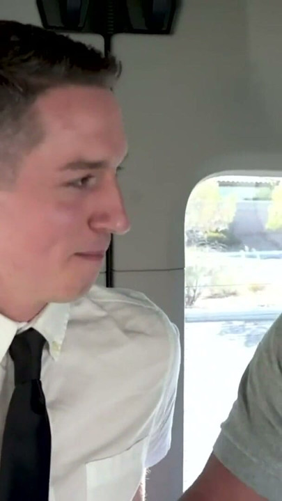 Muscle Hunk Gets Young Stud Into The Rescue Van | Clip 1
