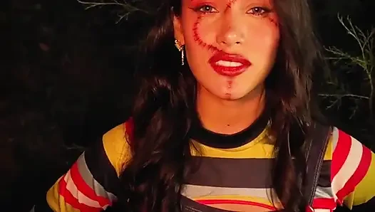 Latina Has a Rich Squirt on Halloween