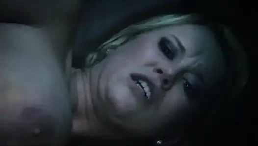 Busty babe fucked on the stairs by her friend's boyfriend.