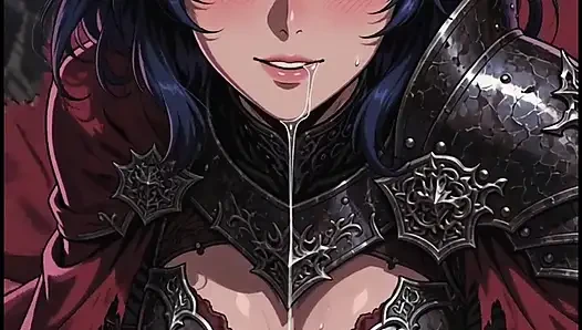 Heroic DARK Fantasy Warrior, Anime Ai generated