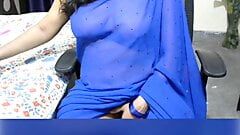 My step mom in a  blue saree, sex video