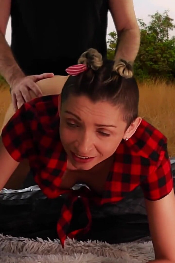 Camping Turned Into a Hot Creampie Outside Camping Tent and Inside Camping Tent