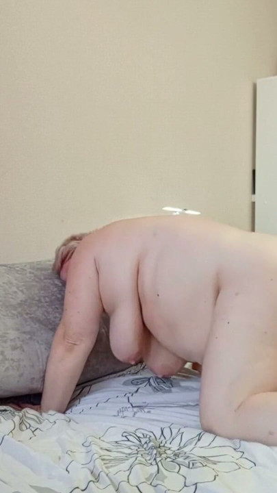Mother-in-law flaunts all her charms masturbating her pussy with sex toys | Clip 1
