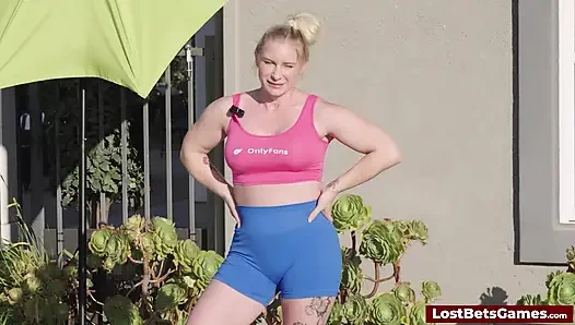 Push-ups test their strength in this wild strip game