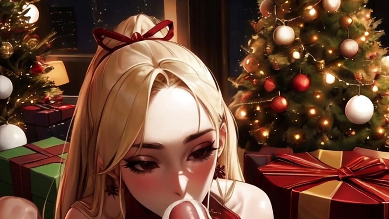 산타 품질 테스트 그가 올해 나무 아래에 넣어있어 모든 좋은 여자