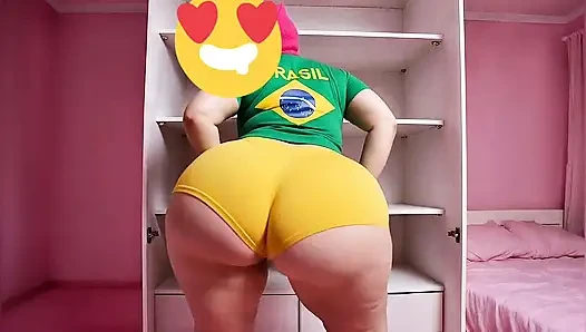 Brazilian woman with a huge ass