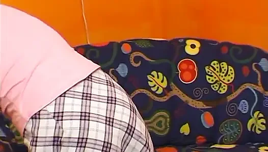 Teen scratching an itch