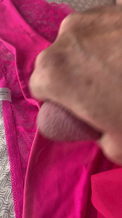 Pink panty cum